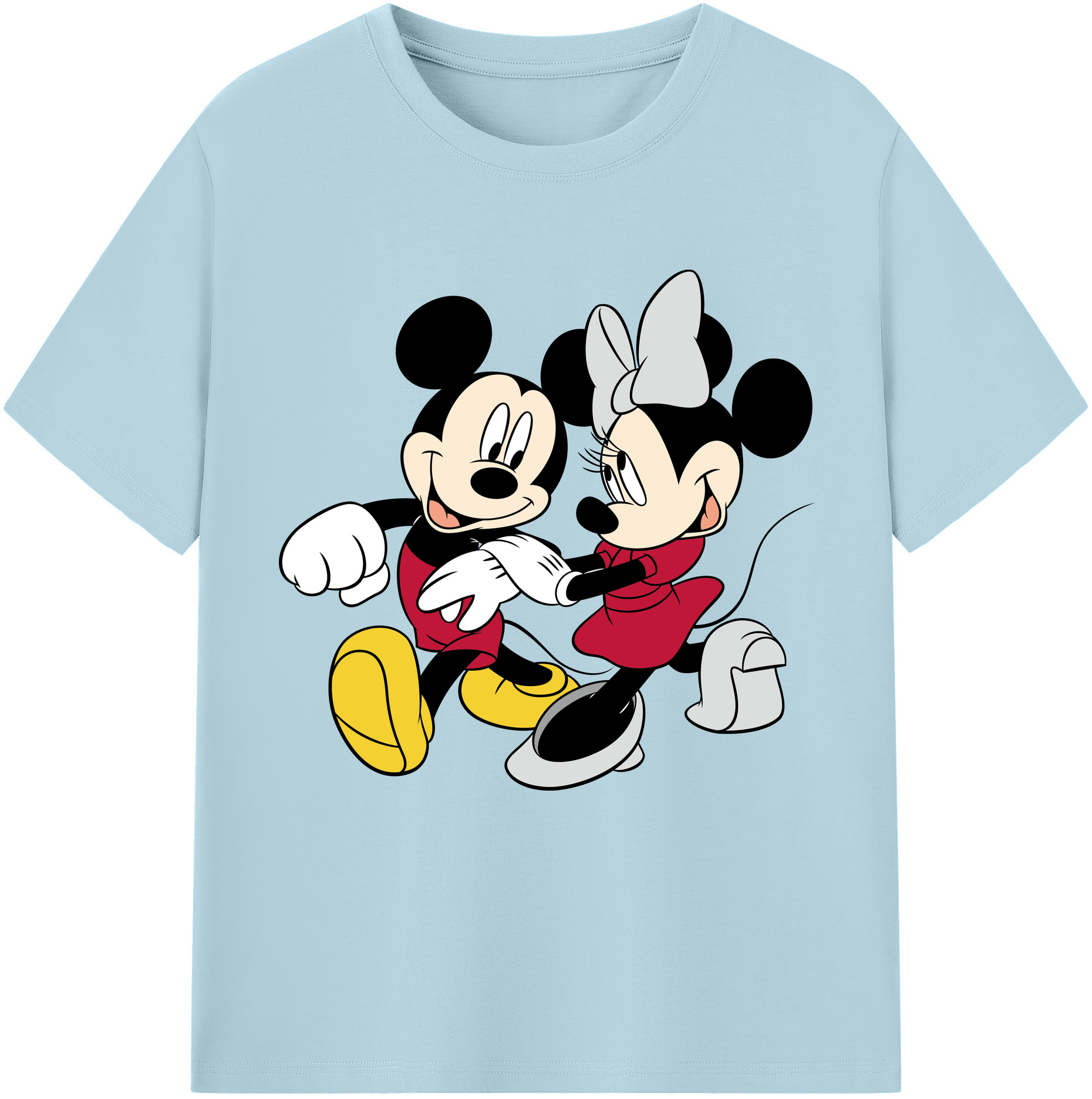 （画像用） ミッキーマウス Mickey Mouse 綿100％半袖Tシャツ（フロントプリント）